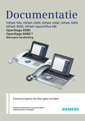 Siemens OpenStage 60 T Beknopte Handleiding