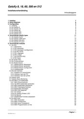 Honeywell GalaXy 500 Installateurs Handleiding