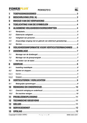 Powerplus GARDENPRO POWXG7513 Gebruiksaanwijzing