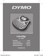 Dymo LetraTag LT-100T Gebruikershandleiding