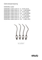 KaVo SONICflex 8 Gebruiksaanwijzing