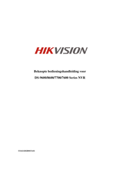 HIKVISION DS-7608NI-SE Bedieningshandleiding