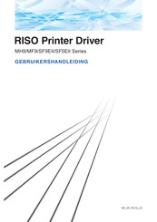 Riso MH9 Series Gebruikershandleiding