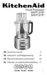 KitchenAid 5KFP1318 Series Gebruiks- En Onderhoudshandleiding