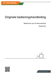 Amazone EasyCheck Bedieningshandleiding