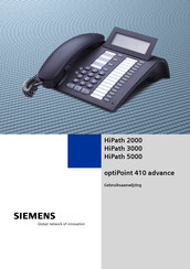 Siemens optiPoint 410 advance Gebruiksaanwijzing