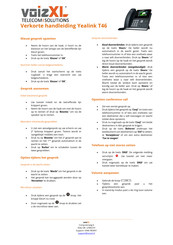 Yealink T46 Verkorte Handleiding