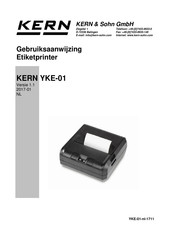 KERN and SOHN YKE-01 Gebruiksaanwijzing