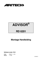 Aritech ADVISOR RD 6201 Montagehandleiding