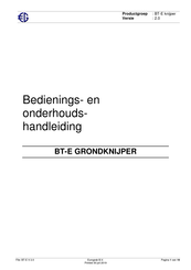 Eurograb BT-E 30 Bedienings- En Onderhoudshandleiding