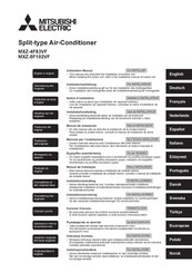 Mitsubishi Electric MXZ-4F83VF Installatiehandleiding