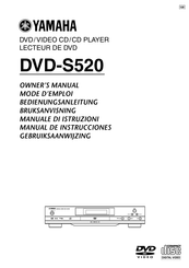 Yamaha DVD-S520 Gebruiksaanwijzing