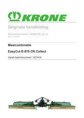 Krone EasyCut B 870 CR Originele Handleiding