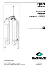 Hanskamp 004-330-001 Installatie- En Bedieningsinstructies