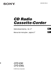 Sony CFD-E90 Gebruiksaanwijzing