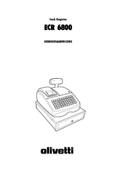 Olivetti ECR 6800 Gebruiksaanwijzing