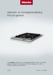 Miele ProLine CS 1011-1 Gebruiks- En Montagehandleiding