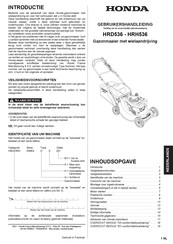 Honda HRH536 Gebruikershandleiding