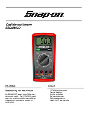 Snap-On EEDM503D Gebruiksaanwijzing