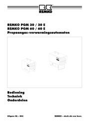 REMKO PGM 30 E Handleiding