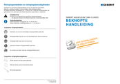 Geberit AQUACLEAN TUMA CLASSIC Handleiding
