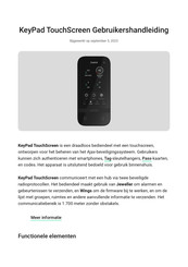 AJAX KeyPad TouchScreen Gebruikershandleiding