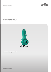 Wilo Rexa PRO Inbouw- En Bedieningsvoorschriften