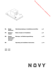 Novy 6830 Gebruiksaanwijzing En Installatievoorschriften