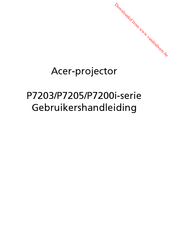 Acer P7205 Series Gebruikershandleiding