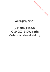 Acer X1140 Gebruikershandleiding