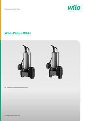 Wilo Padus MINI3 Inbouw- En Bedieningsvoorschriften