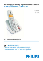 Philips SE255 Gebruiksaanwijzing