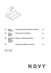 Novy 662/16 Gebruiksaanwijzing En Installatievoorschriften