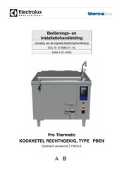 Electrolux Professional Pro Thermetic PBEN08 Bedienings- En Installatiehandleiding