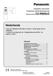 Panasonic CZ-RWSU3 Installatiehandleiding