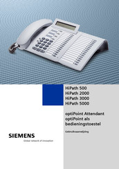 Siemens HiPath 2000 Gebruiksaanwijzing