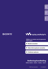 Sony WALKMAN NWZ-A845 Bedieningshandleiding