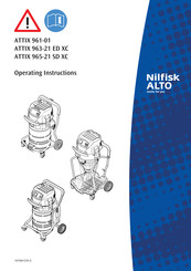 Nilfisk ATTIX 963-21 ED XC Gebruiksaanwijzing