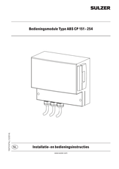 Sulzer 15207062 Installatie- En Bedieningsinstructies