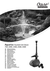 Oase Aquarius Fountain Set Classic 3500 Gebruiksaanwijzing