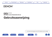 Denon DRA-N4 Gebruiksaanwijzing