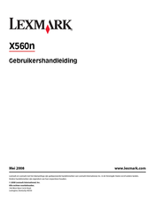 Lexmark X560n Gebruikershandleiding