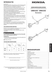 Honda UMK425E Gebruikershandleiding