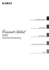 Kawai Concept Artist CA59 Gebruikershandleiding