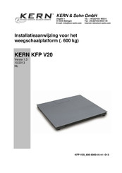 KERN and SOHN KFP 600V20M Installatieaanwijzing