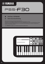 Yamaha PSS-F30 Gebruikershandleiding