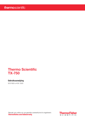 Thermo Scientific TX-750 Gebruiksaanwijzing