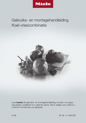 Miele KFN 37232 iD Gebruiks- En Montagehandleiding
