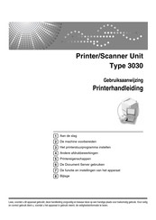 Ricoh Aficio 3030 Gebruiksaanwijzing