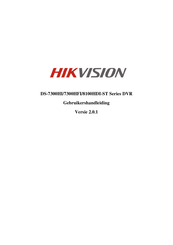 HIKVISION DS-7300HI Series Gebruikershandleiding